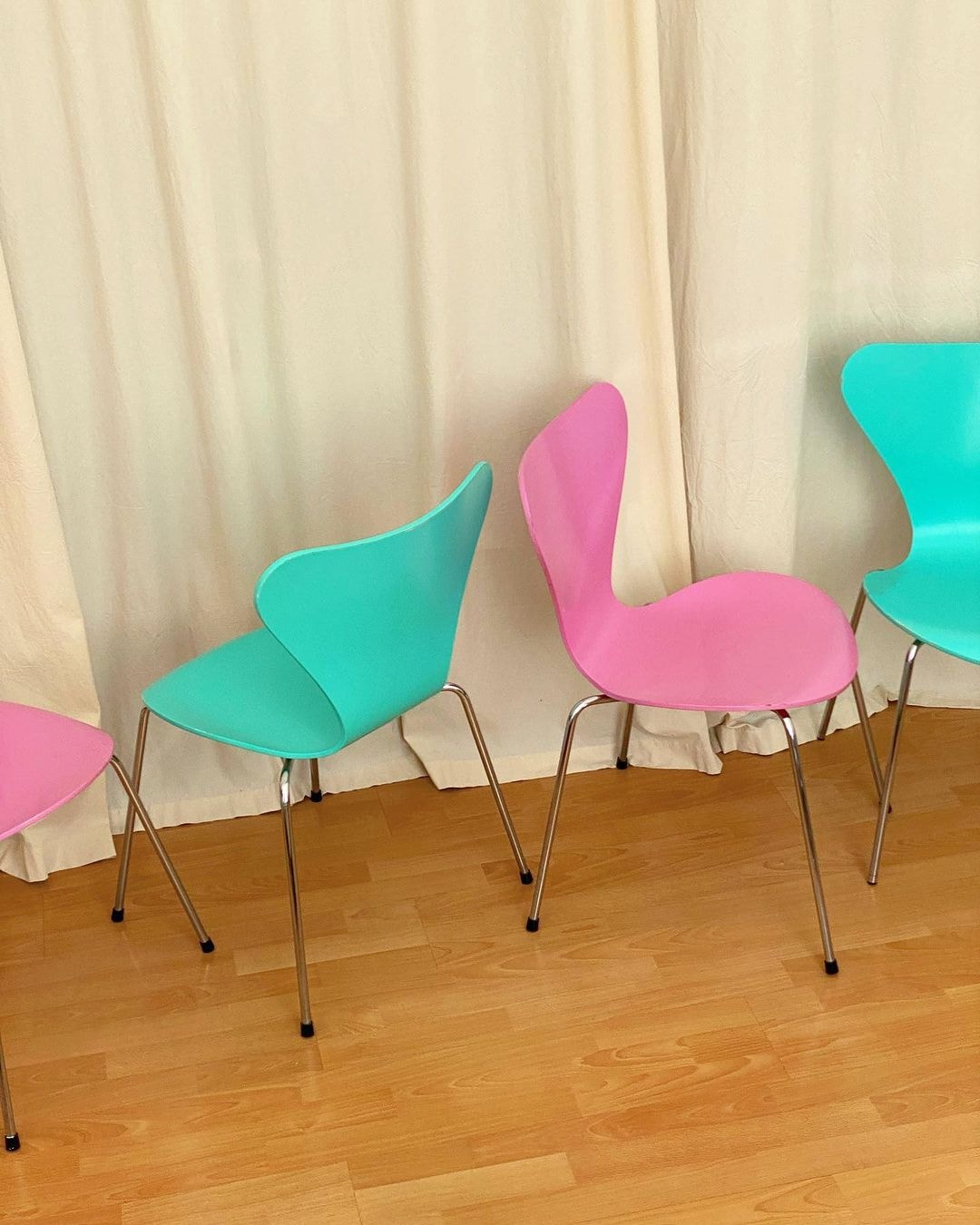 4x Fritz Hansen 3107 Chair by Arne Jacobsen Rare colorways 🌈 great condition